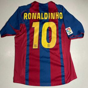 #10 ロナウジーニョ RONALDINHO バルセロナ Barcelona ナイキ NIKE ユニフォーム 大人用Mサイズ モロッコ製
