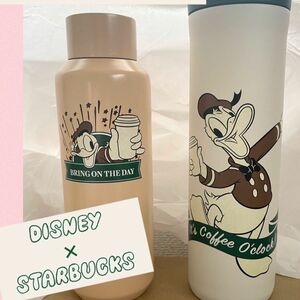 Starbucks スタバ Disney ディズニー タンブラー 旅行 ギフト ボトル ドナルド セット 2本 ステンレス