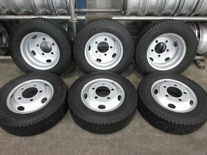 送料無料　スタッドレス　205/75R16　DUNLOP　LT03　19年　エルフ　タイタン　アトラス　TKH16×5.5J　116.5-8TC　5穴　再塗装　6本セット