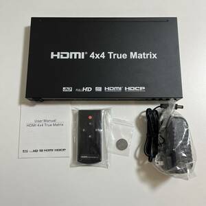 【美品】HDMI LM1605 マトリックススイッチャー4 x 4 4 in 4 HDマトリックスバージョン1.4は4K 2K 3D TVスプリッターをサポート