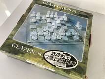 ガラス製チェスセット/GLASS CHESS SET ボードゲーム テーブルゲーム ☆未使用_画像1