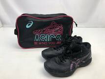 【5759】asics GELHOOP V14 EXTRA WIDE バスケットボール シューズ 24.5cm ゲルフープ 1063A051 アシックス バッシュ 靴 中古品_画像1