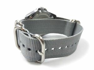  nylon made military strap wristwatch cloth belt nato type gray 24mm