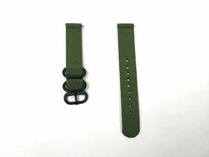  nylon made military strap for exchange wristwatch belt quick release Army green X black 18mm