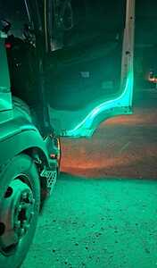 トラック用24V　Ｔ10ソケット付LEDテープ緑100cm