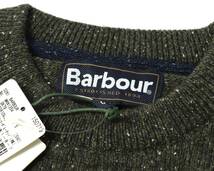 未使用 Barbour バブアー シルク混 セーター ニット S グリーン_画像5