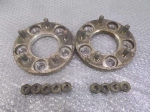 ★激安!★社外 ワイトレ ワイドトレッドスペーサー 15mm M12×P1.5 5穴 PCD114.3 ハブ径：約73mm 2枚 トヨタ ホンダ マツダ 等 / 2P1-879