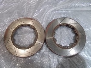 ★激安!★社外 ブレーキローター 2ピースローター スリット 324mm 左右セット / 4Q8-929