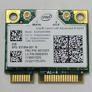 Intel Centrino Advanced-N 6205 内蔵 無線LANカード 62205ANHMW Mini PCI Express 300Mbps P02123