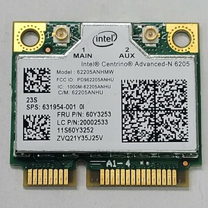 Intel Centrino Advanced-N 6205 内蔵 無線LANカード 62205ANHMW Mini PCI Express 300Mbps P02126