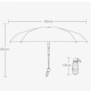 『黒』軽量 折りたたみ傘 99.9％UVカット コンパクト 完全遮光 遮熱 日傘 太陽光 紫外線遮断 晴雨兼用傘 耐風撥水 梅雨対策 収納袋付きの画像8