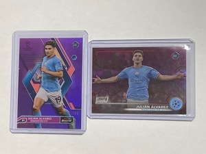 2022-23 Topps UEFA Competition Finest/Stadium Club Chrome Julian Alvarez フリアン・アルバレス ２枚セット