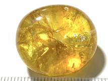 研磨された黄水晶（シトリン）原石・9-6・14g（ブラジル産鉱物標本）_画像1