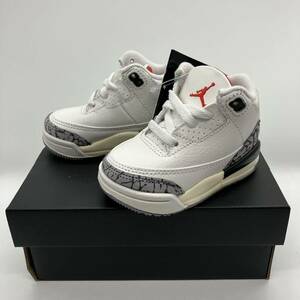 [9cm]Nike TD AirJordan3 Retro white Cement Reimagined Nike Jordan 3 retro cement liima Gin do baby (DM0968-100) F124