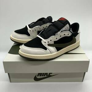 【20cm】Travis Scott Nike PS AirJordan1 Low OG Medium Olive トラヴィススコット ナイキ ジョーダン オリーブ キッズ (DZ5909-106) F125