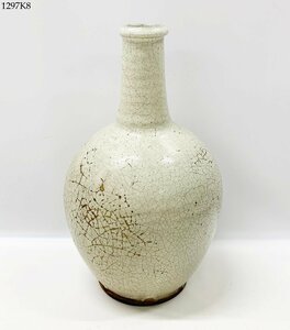 ★古砥部焼 酒器 ひょうたん 幅 約15cm 高さ 約27cm 重量 約1247g 骨董 美術品 時代物 1297K8-3