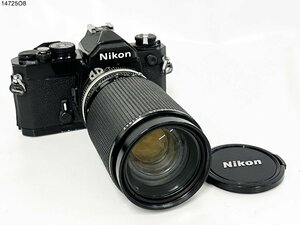 ★シャッターOK◎ Nikon ニコン FM NIKKOR 35-200mm 1:3.5-4.5 一眼レフ フィルムカメラ ブラックボディ レンズ 14725O8-9