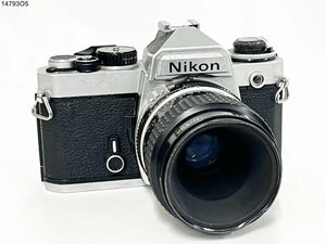 ★シャッターOK◎ Nikon ニコン FE Micro-NIKKOR 55mm 1:2.8 一眼レフ フィルムカメラ ボディ レンズ 現状品 14793O5-9