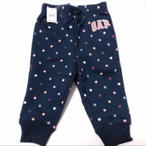 Gapロゴ 裏起毛 あたたか 水玉カラフルウエストゴムパンツ ベビー baby キッズ kids 保温 防寒 ブランド ギャップ