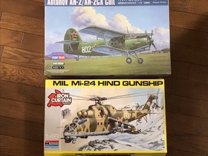 1/48 ロシア / ソビエト アントノフ AN-2/AN-CX コルト HOBBY BOSS ホビーボス & Mil-24 ハインド ガンシップ モノグラム