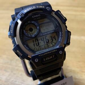 【新品・箱なし】カシオ CASIO メンズ 腕時計 AE-1400WH-9A 液晶/ブラック 液晶
