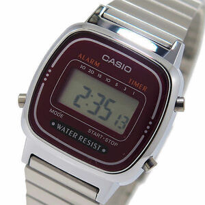 【新品】【箱無し】カシオ CASIO QUARTZ クオーツ レディース 腕時計 LA670WA-4 ボルドー ボルドー