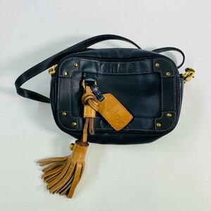 Chloe クロエ エデン ショルダーバッグ 斜めがけ ポシェット レザー ブラック系