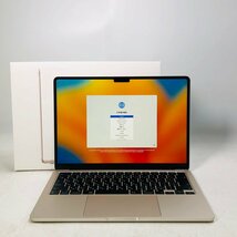 動作確認済み MacBook Air Liquid Retina 13.6インチ (Mid 2022) Apple M2 8コア/8GB/SSD 256GB スターライト MLY13J/A_画像1