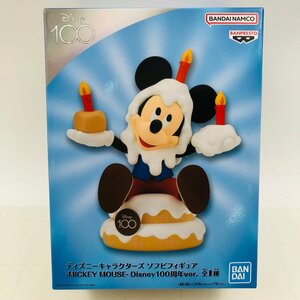 新品未開封 ディズニーキャラクターズ ソフビフィギュア Disney ミッキーマウス 100周年 ver.