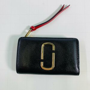 Marc Jacobs マークジェイコブス スナップショット バイカラー ウォレット 財布 ブラック ボルドー