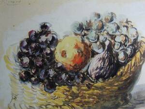 Art hand Auction Pablo Picasso, CORBEILLE DE FRUITS, Overseas version super rare raisonné, Brand new high quality framed, free shipping, painting, oil painting, still life painting