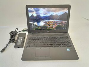93862 hp ZBook15 G3 E3-1505M v5-2.8GHz メモリ32GB SSD512GB+HDD1TB 15.6型フルHD Quadro M2000M ACアダプター付 英語キーボード