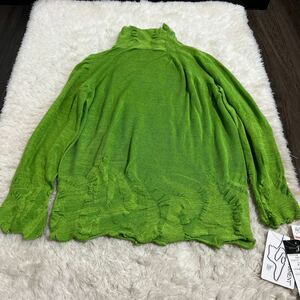 BRAND DONNA MAGLIA DONNAマグリアドンナ グリーン ハイネックニットセーター コットンニット11号 百貨店購入