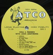 ◆ NINA & FREDERIK With LOUIS ARMSTRONG ◆ Atco 33-128 (yellow) ◆_画像4