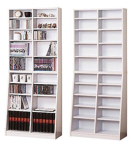  width 75cm high capacity. Home shelf thin type library bookcase DVD comics etc. . large amount storage bookshelf 75-180cm white _cd