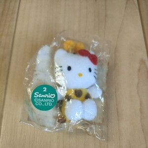 ◆HELLO KITTY◆ハローキティ　ジャングル　プチマスコット　キリン◆2001　レア　難あり