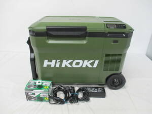 □HiKOKI/ハイコーキ コードレス冷温庫 UL18DB フォレストグリーン 25L 冷蔵庫 アウトドア レジャー キャンプ クーラーボックス(12-2-1)