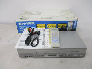 ◎SHARP/シャープ VHSビデオデッキ VC-GH20 2002年製 リモコン【ジャンク】 AV機器 ビデオカセットデッキ ビデオテープデッキ(19-2-7)