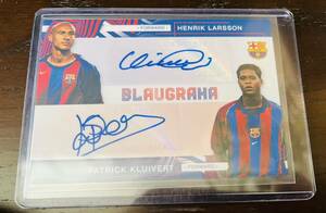 Topps FC Barcelona Official Team Set 22/23 LARSSON / KLUIVERT DUAL AUTO #25 ラーション / クライファート デュアル 直筆サイン 限定