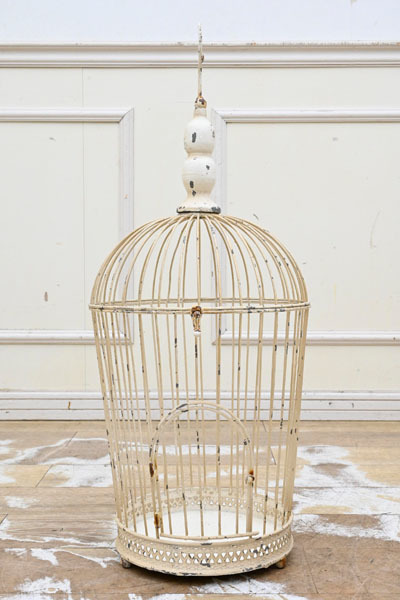 高質 ビンテージ古道具◾️シャビーな風合い 昔の古い鳥籠ハンガー
