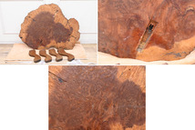 J292M 良型 花梨瘤 瘤杢 コブ 玉杢 一枚板 総無垢 天然木 座卓 座敷机 ローテーブル 和家具_画像6