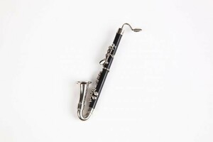  miniature musical instruments ( figure ) bass clarinet black made of metal * plastic 1/12(8cm)