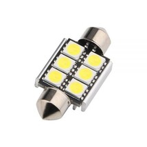 LEDルームランプ ナンバー灯 フェストン球 6000K 5050SMD×6連 T10×36mm 37mm/S8.5 白色 10個セット WD114_画像3