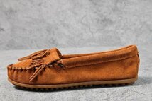 正規品 MINNETONKA ミネトンカ KILTY キルティ モカシン フラットシューズ レディース 本革 レザー 402 ブラウン US8 25.0cm / 新品_画像4