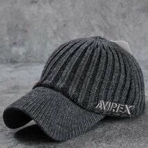 AVIREX アビレックス キャップ ニット帽 帽子 大きい 大きめ メンズ アヴィレックス 14986700-85 グレー_画像9