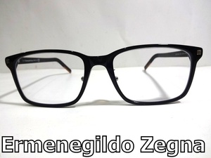 X3K056■美品■ エルメネジルド・ゼニア Ermenegildo Zegna イタリー製 セル ブラック ブルーライトカット PC メガネ 眼鏡 メガネフレーム
