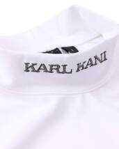  ★未使用・メンズ★Karl Kani カールカナイ ドライ グラフィック プリント ハイネック ストレッチロンT　白　L　定価約7,990円_画像5