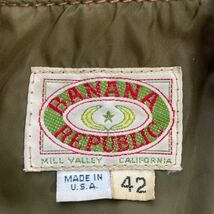 希少 80's VINTAGE BANANA REPUBLIC バナナリパブリック A-2 Type クラックレザー フライトジャケット ブルゾン size.42 (M) Made in USA_画像7