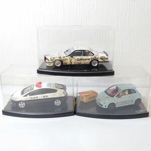 テ18【100】1円～ フジミ タミヤ 1/24 プリウス パトカー / フィアット アバルト / BMW CSi-Gr.A 635 / プラモデル 完成品 まとめ ケース付