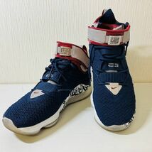 天15【100】1円～ ナイキ NIKE CT6047-400 バスケットボール レブロン 17 FP レブロンジェームズ グラフィティー ネイビー / ホワイト 29cm_画像1